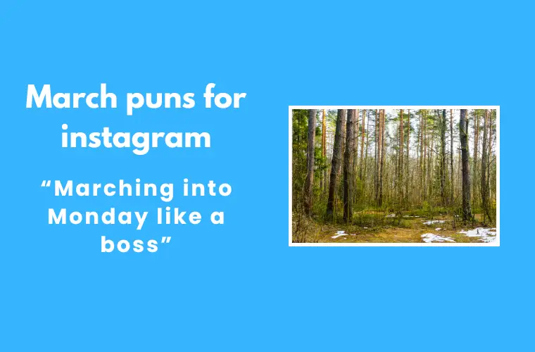 March puns for instagram
